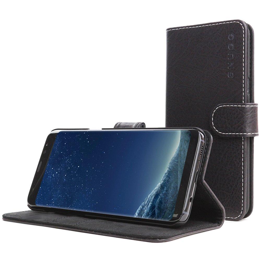 Galaxy S5 Case, Snugg Blackest Black Leather - e4cents