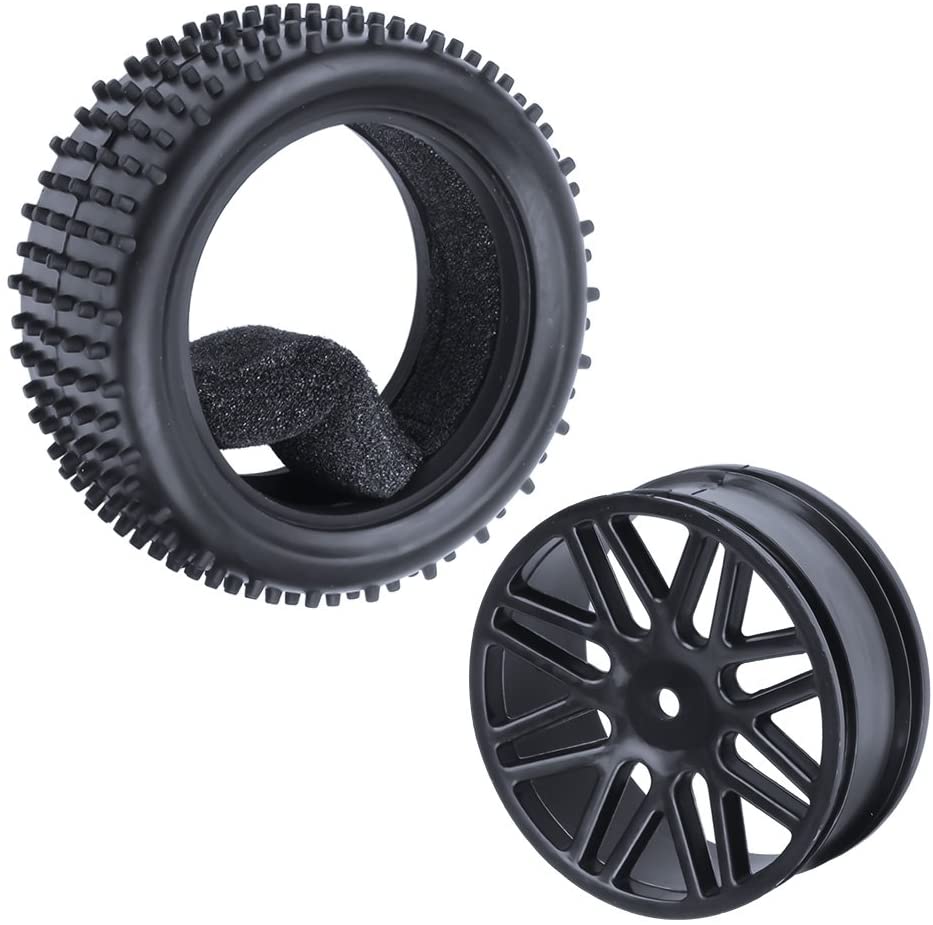 Hobbypark OD 92mm RC Tires and Wheel Rims 12mm Hub w/Foam Inserts for 1:10 Rally Car Tyre (4-Pack) - e4cents