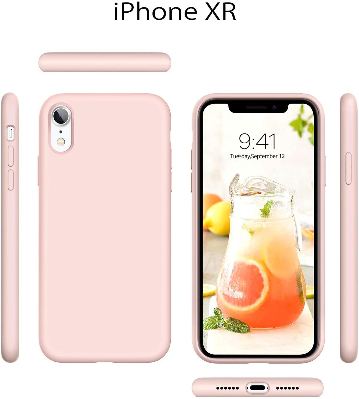 iPhone XR Silicone Soft Gel Rubber Slim Fit  Case. - Peach - e4cents