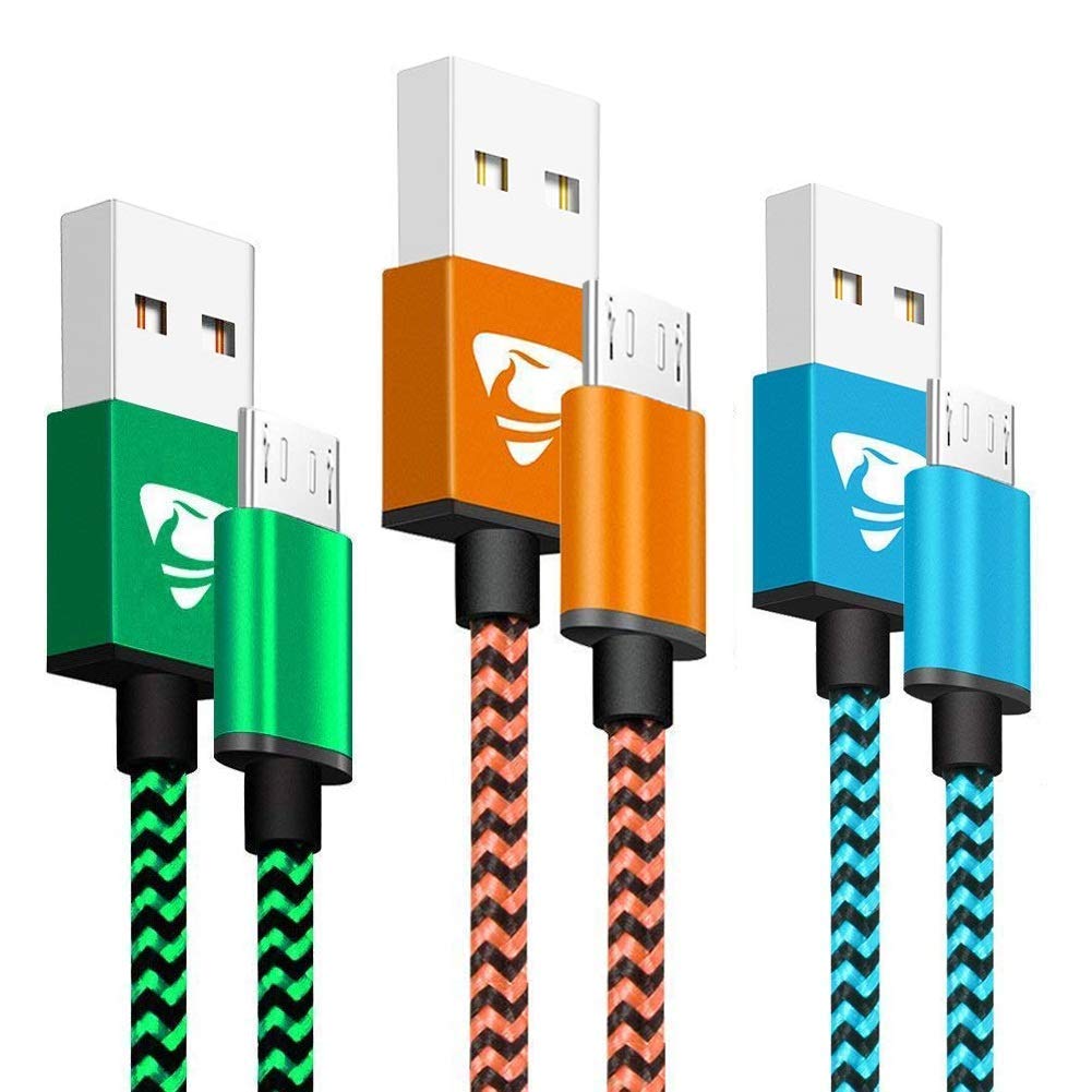 Micro USB Cable Aioneus Android Charger Cable [3-Pack, 6 ft].