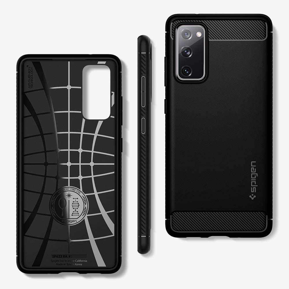 Spigen Rugged Armor Works with Samsung Galaxy S20+ Case (2020) - Matte Black - e4cents