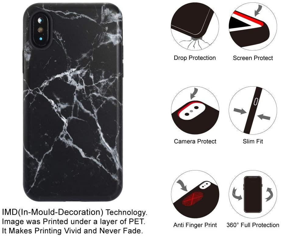 iPhone X / Xs  TPU Soft Rubber Silicone Cover case - various designs - e4cents