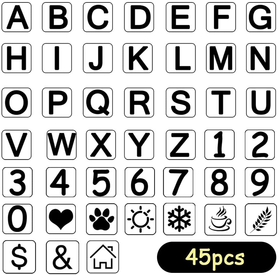BAISDY 45pcs Alphabet Templates Letter Number Multipurpose Stencils , 4 Inches - e4cents