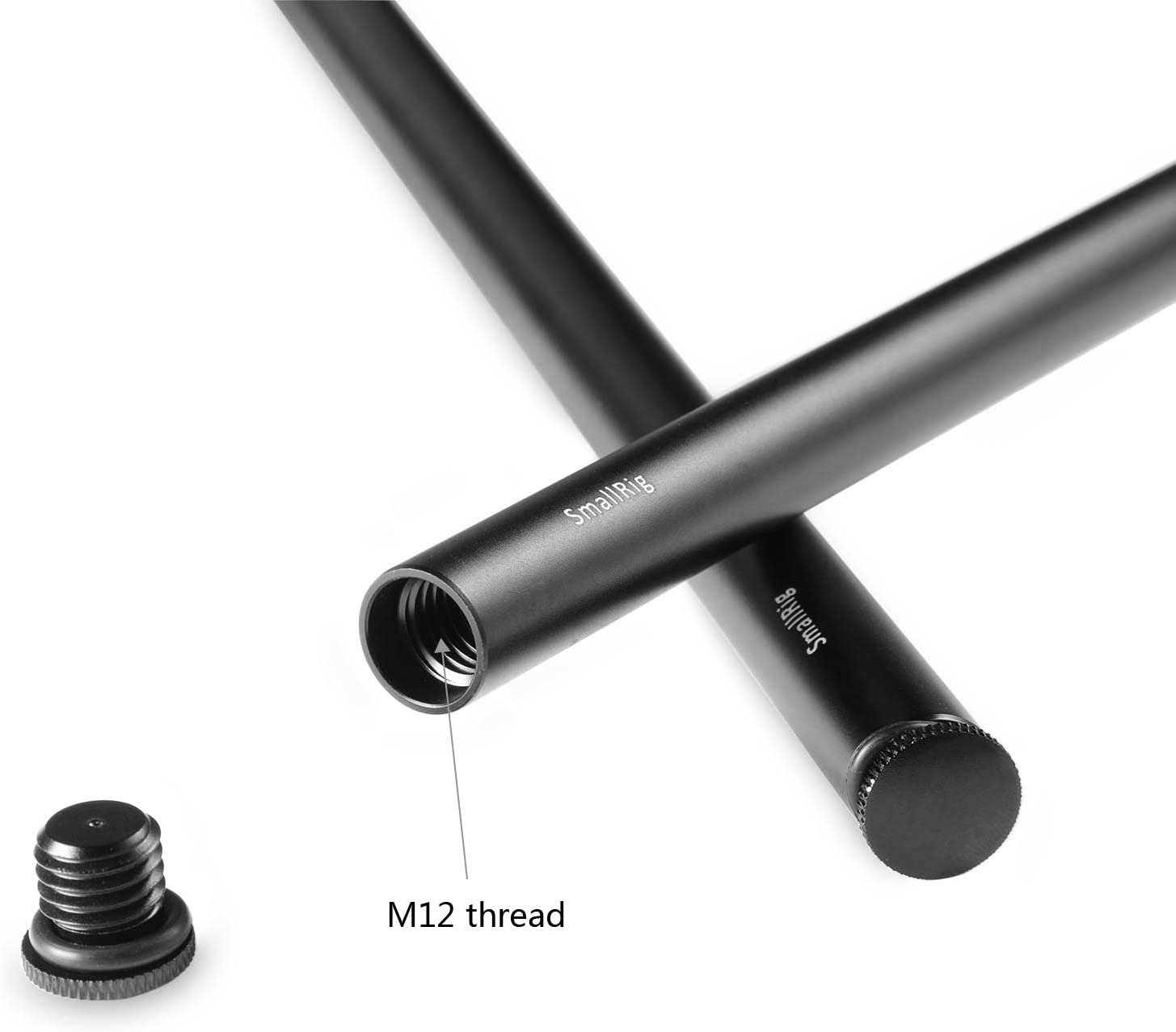 SmallRig Aluminum Alloy 15mm Rod with M12 Female/Inner Thread. - e4cents