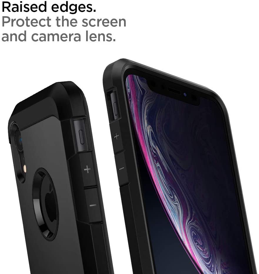 Spigen Tough Armor Works with Apple iPhone XR Case (2018) - Black - e4cents