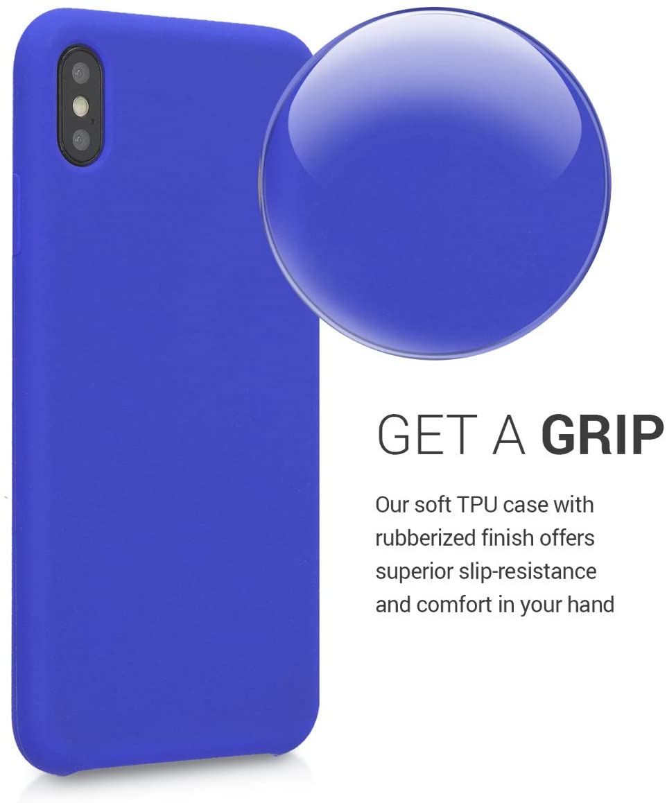 kwmobile TPU Silicone Case Compatible with Apple iPhone Xs Max - Royal Blue - e4cents