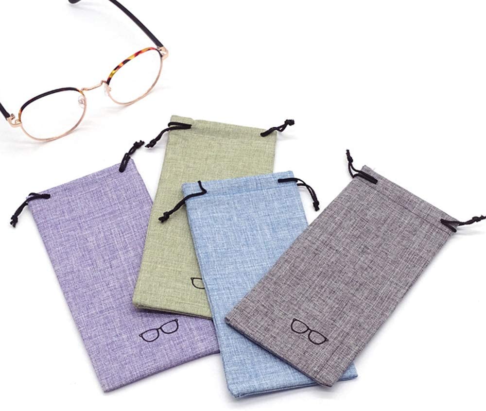 HiCycle2 Glasses Case Linen Fabric Case for Eyeglasses Sunglasses Protective Case - e4cents