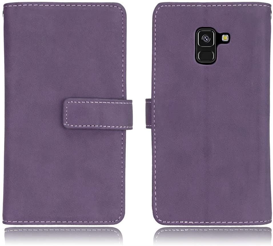 IVY Wallet Galaxy A8 (8) Case with Kickstand Feature and Matte Texture Design - PURPLE - e4cents