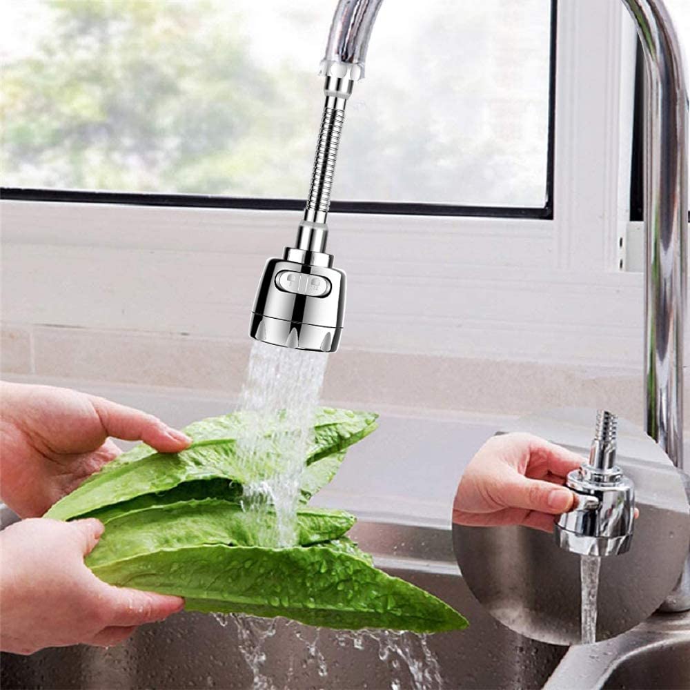 Wodgreat Sink Faucet Sprayer Attachment for Kitchen/Washroom, 360° Rotatable Anti-Splash Tap Booster,