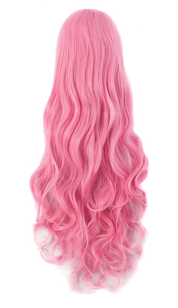 Pink Long Lace Wavy Wig 21inch.
