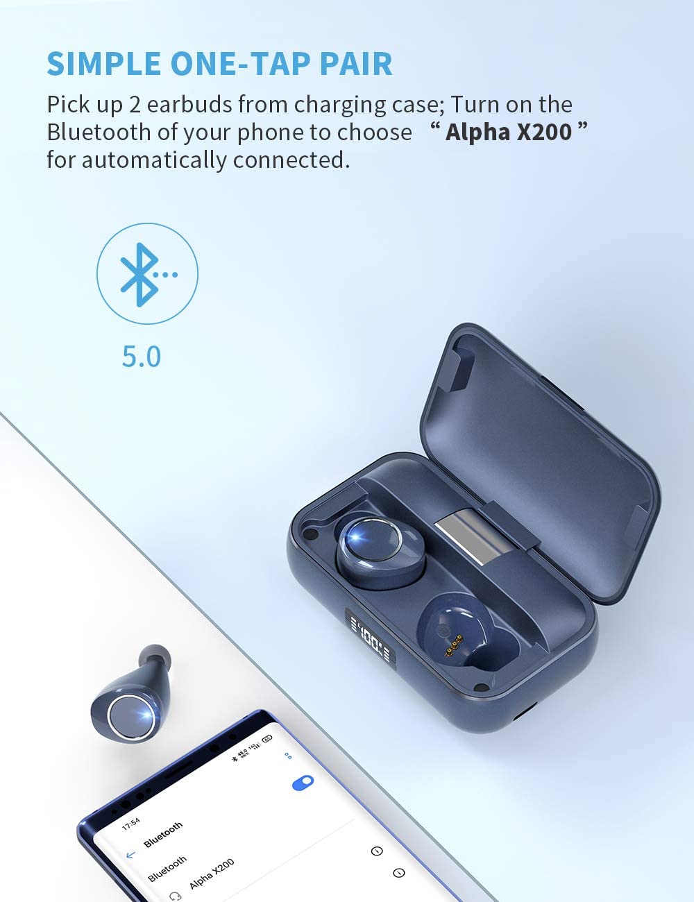 True Wireless Earbuds, VANKYO X200 Bluetooth 5.0 Earbuds. - e4cents