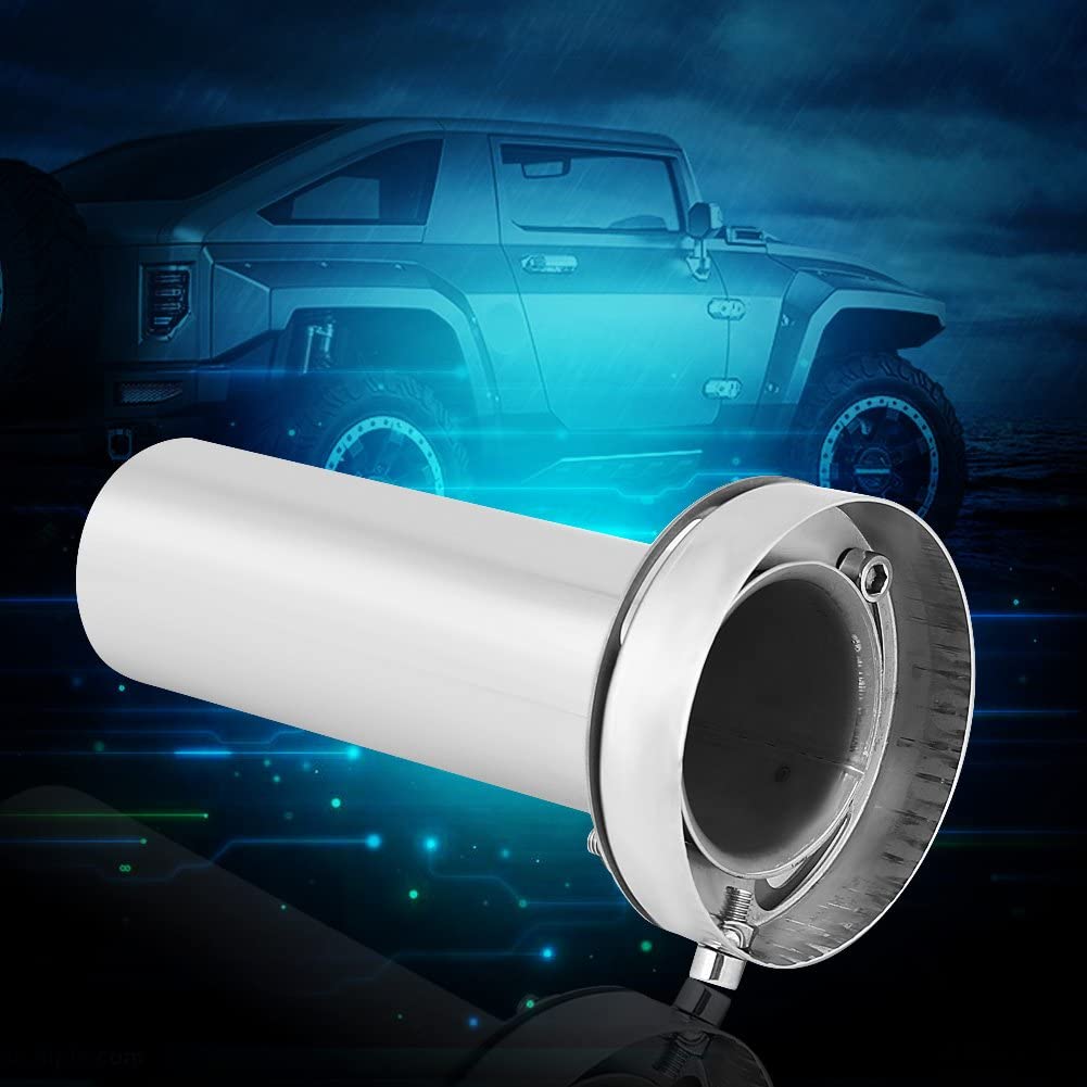 Auto Car Universal Stainless Steel Exhaust Muffler Tip Adjustable Removable Sound Silencer (4in) - e4cents