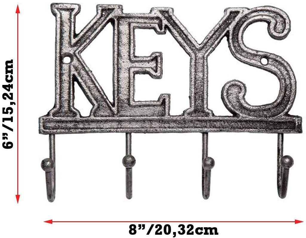 Key Holder - Keys - Wall Mounted Key Hook - Rustic  Western Cast Iron Key Hanger - e4cents