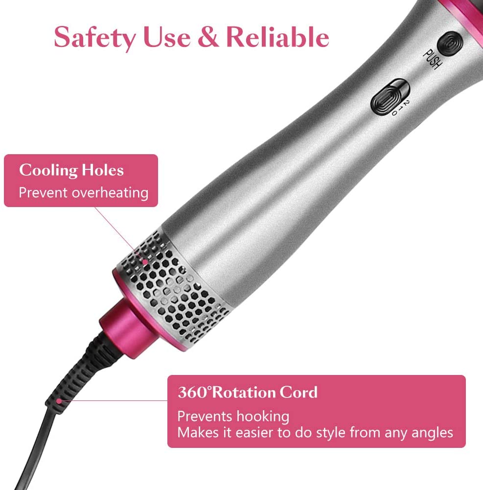 Hair Dryer Brush, 5 in 1 Multi-functional Blow Dry Brush Combo - e4cents