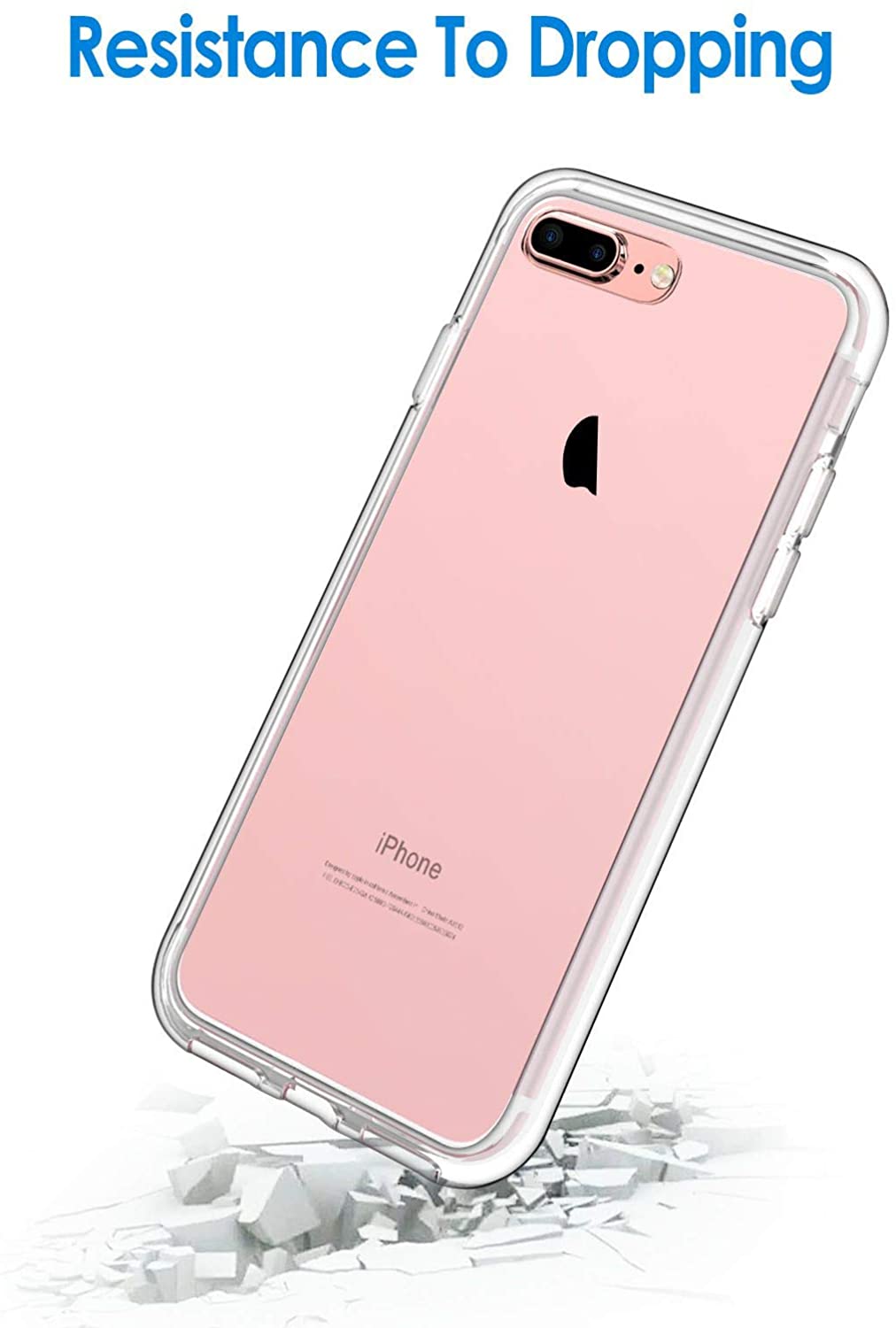 JETech Case Compatible with iPhone 8 Plus, Compatible with iPhone 7 Plus, 5.5-Inch, Shockproof Bumper Cover, Anti-Scratch Clear Back, Clear - e4cents