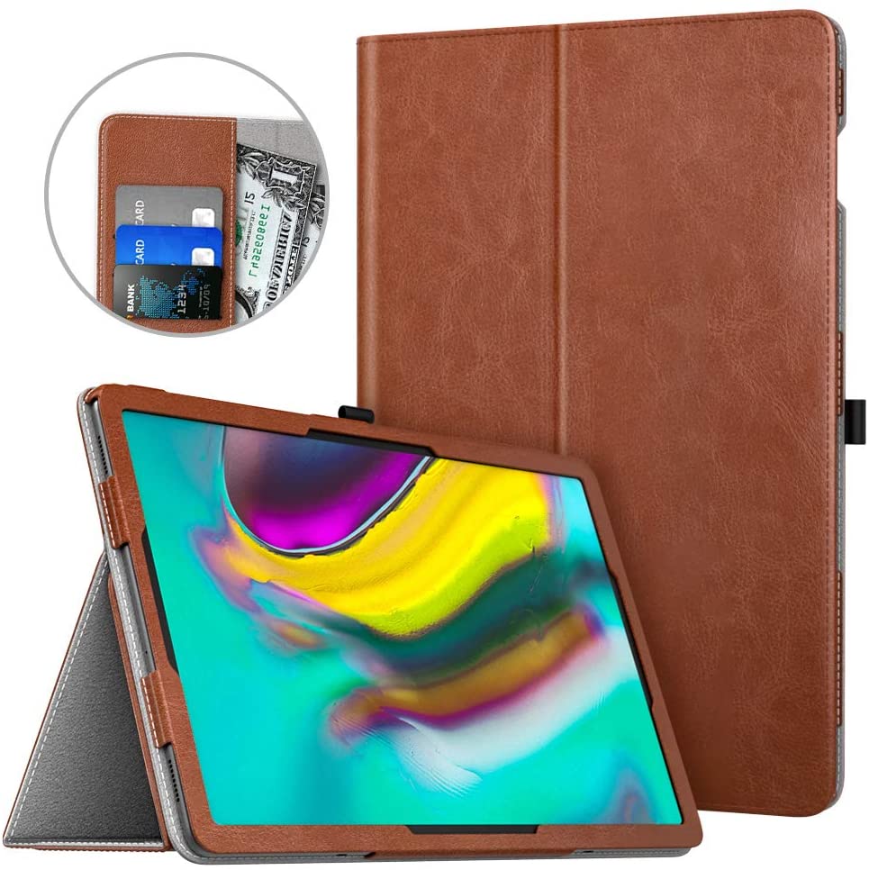 Dadanism Samsung Galaxy Tab S5e 10.5 Case, Multiple Angle Stand Cover Compatible with Samsung Galaxy Tab S5e 10.5 Inch Model SM-T720/SM-T725 2019 Release. - Brown - e4cents