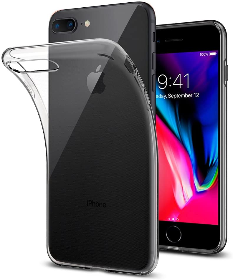 Spigen Liquid Crystal [2nd Generation] Designed for iPhone 8 Plus Case (2017) / Designed for iPhone 7 Plus Case (2016) - Crystal Clear - e4cents