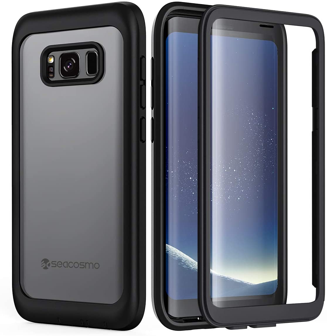 Galaxy S8 Phone Case, Seacosmo - Black - e4cents