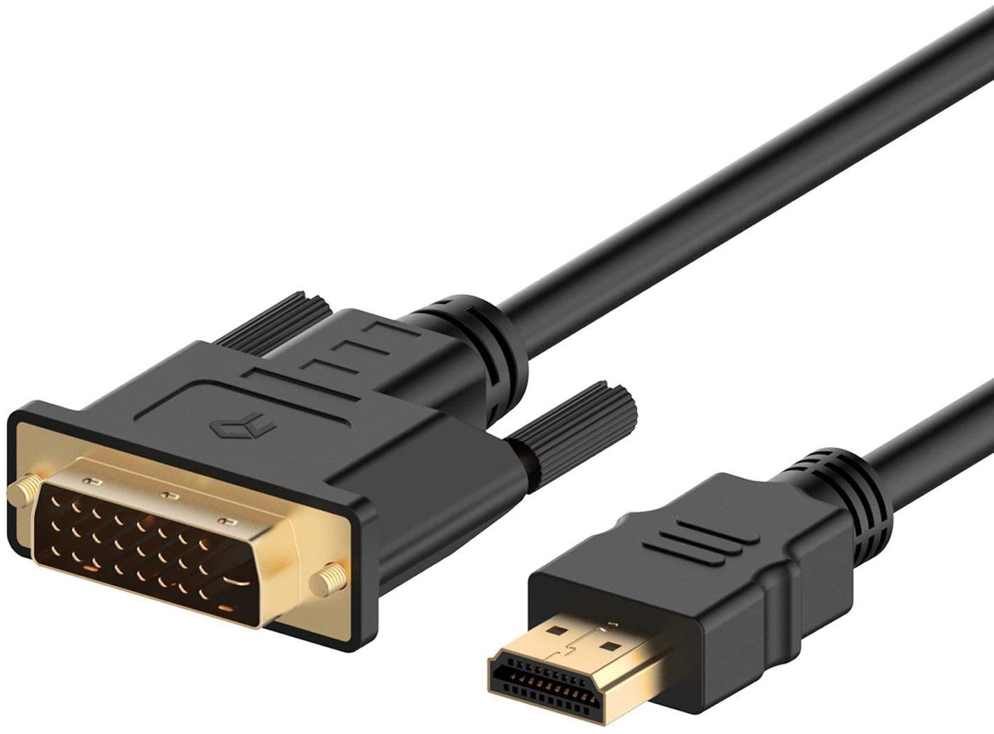 Rankie HDMI to DVI Cable, CL3 Rated High Speed Bi-Directional. 6 Feet, Black - e4cents