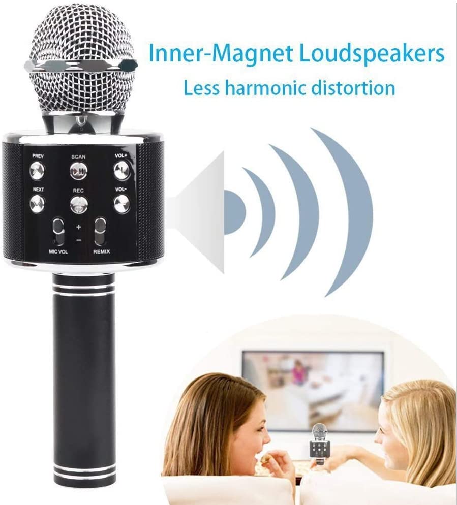 Wireless Karaoke Microphone WS-858 Handheld Cellphone Karaoke Player BT Microphone - e4cents