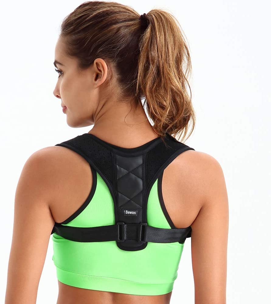 Back Posture Corrector Clavicle Support Brace for Women & Men by Potou, Figure 8 Shaped Designed for Your Upper Back, Helps to Improve Posture, Prevent Slouching and Upper Back Pain Relief (L