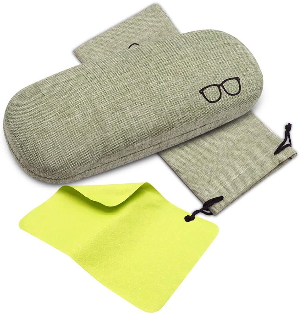 HiCycle2 Glasses Case Linen Fabric Case for Eyeglasses Sunglasses Protective Case - e4cents