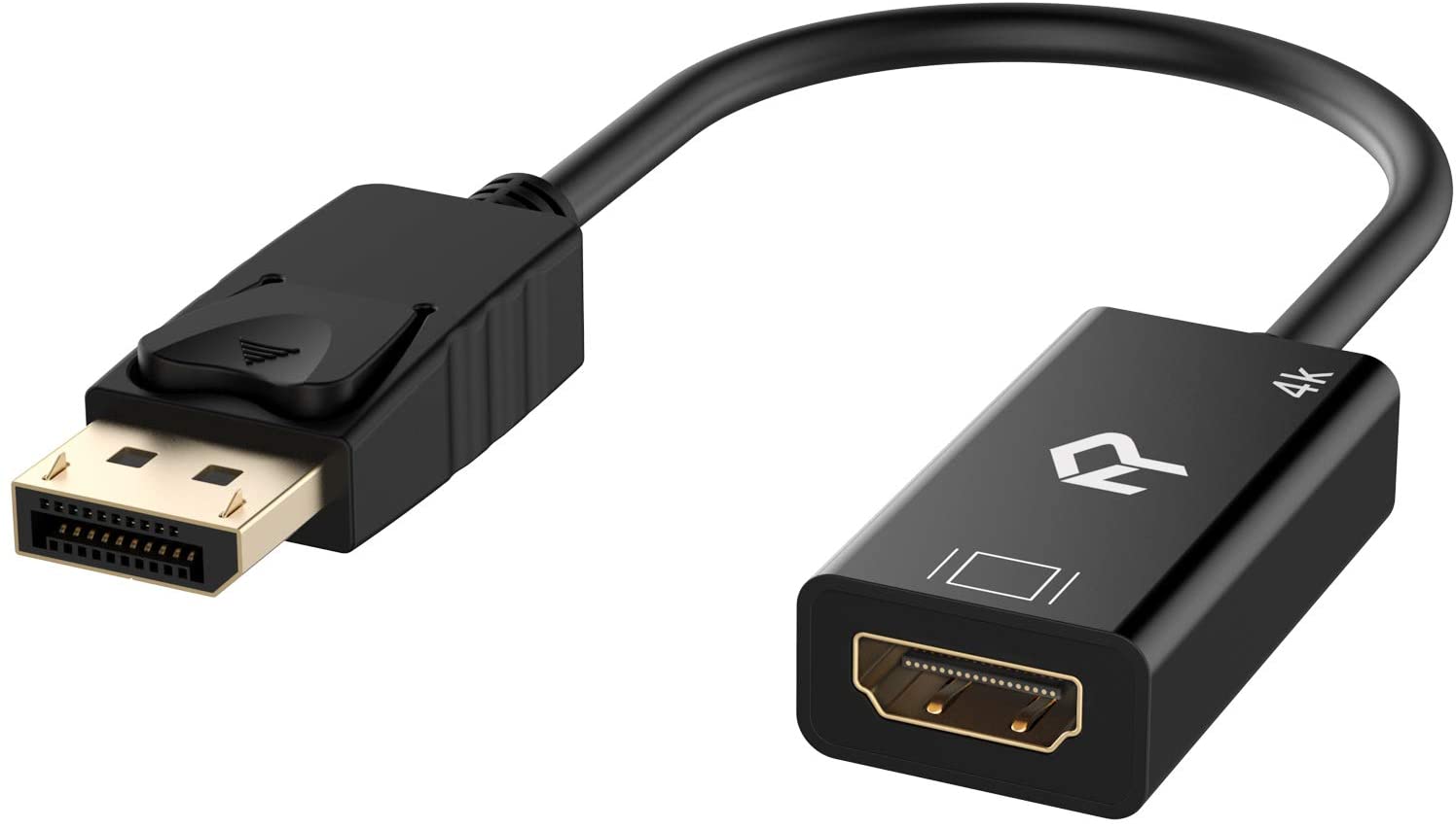 Rankie DisplayPort (DP) to HDMI Adapter, 4K Resolution Converter with Audio, Black - e4cents