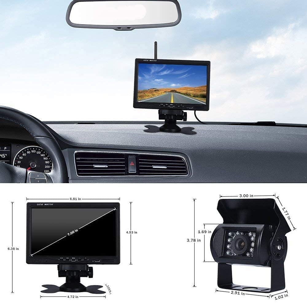 Wireless Car Backup Camera and Monitor Kit