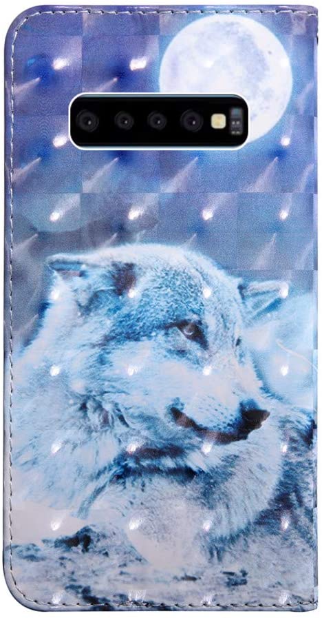 Samsung S10 Wallet Case - Moon Wolf BX - e4cents