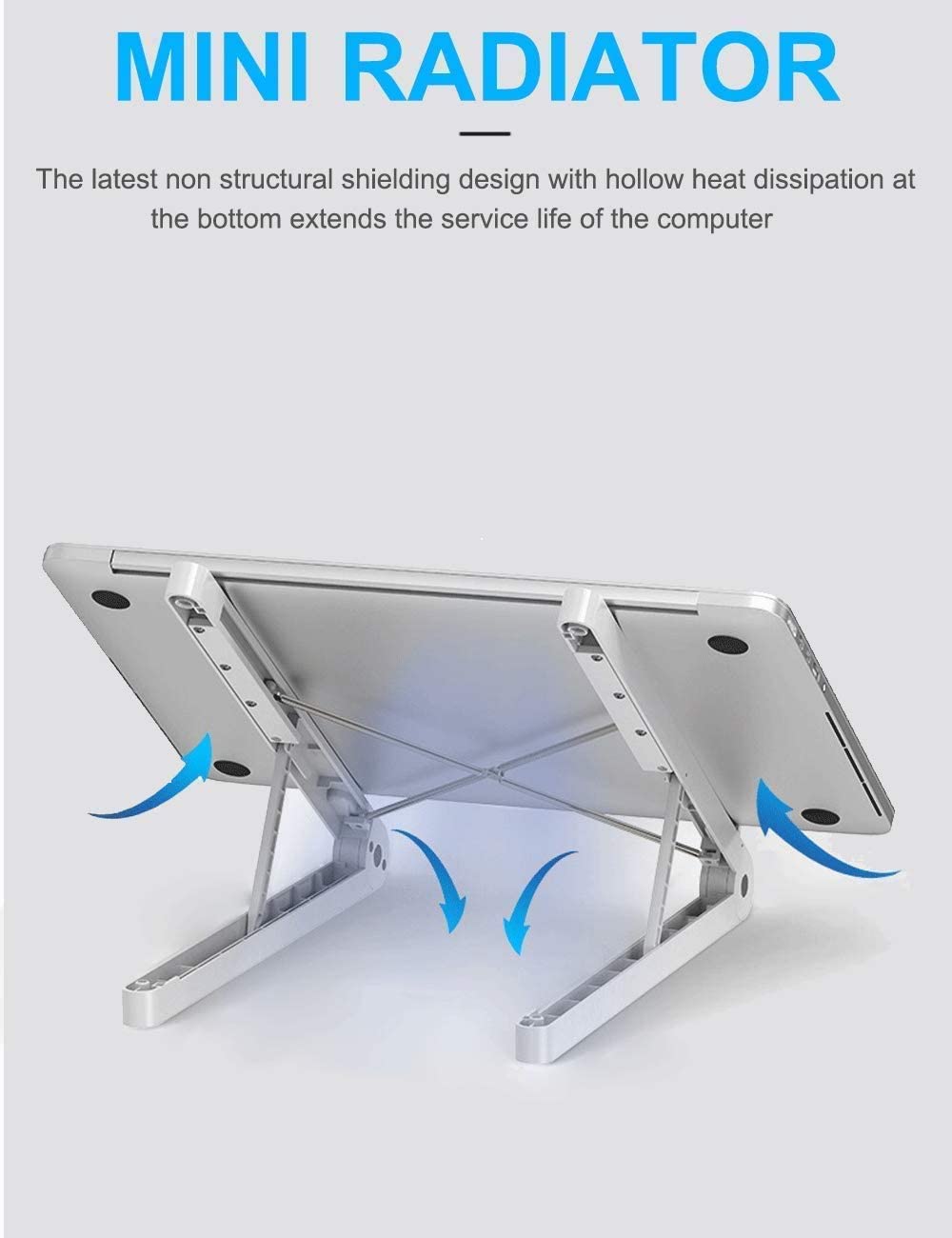 Portable Laptop Stand, Adjustable Laptop Riser 160g Super Light Weigh. - e4cents