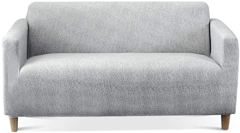 Carvapet Sofa Cover Stretch Couch Covers Elastic Fabric Printed Pattern  -  (4 Seater Sofa, Speckled Grey) - e4cents
