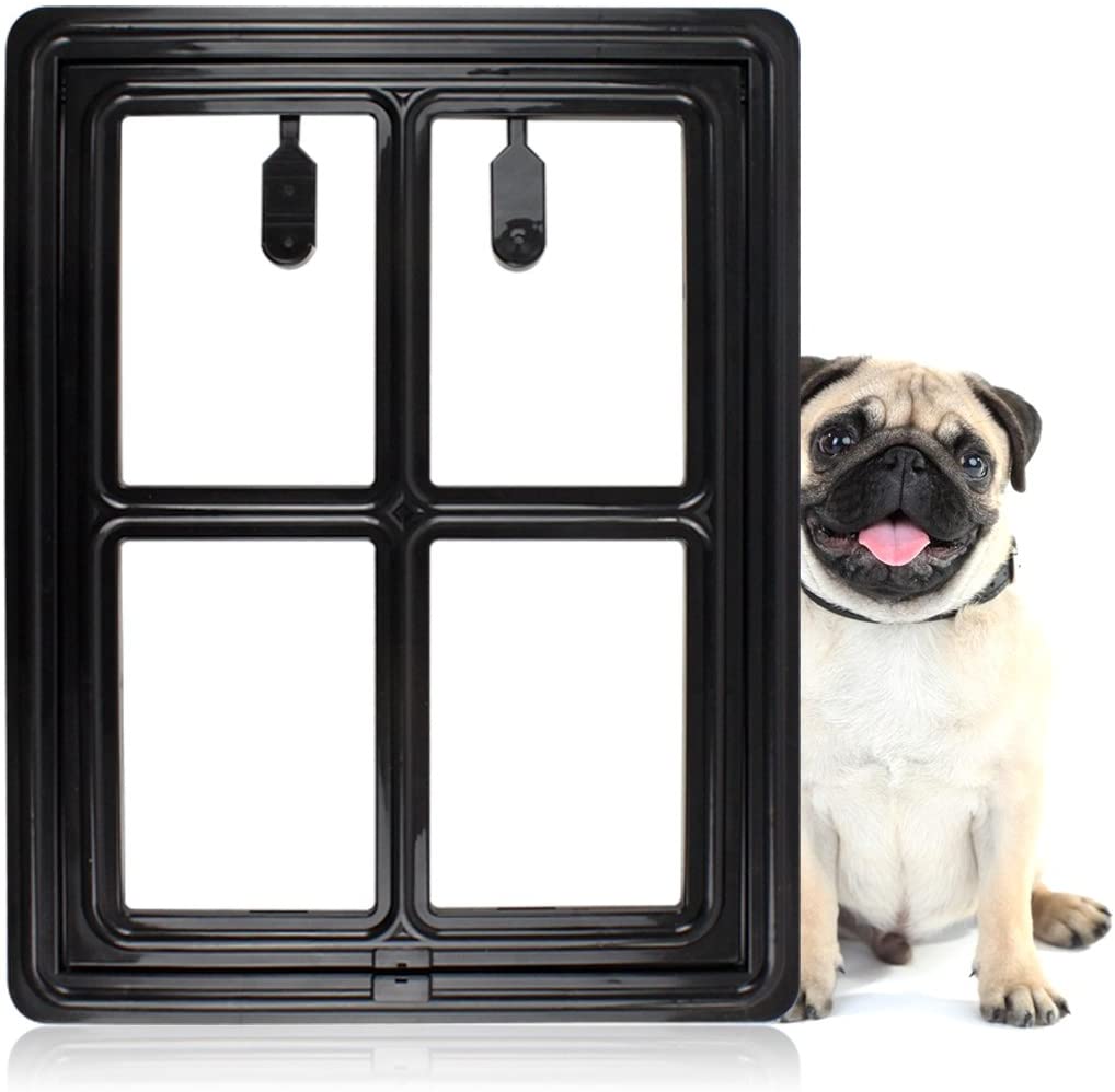 Namsan Pet Screen Door Inside Size 12x16 Inches Dog Screen Door for Sliding Door Magnetic Automatic Lock/Lockable Doggy Door - e4cents