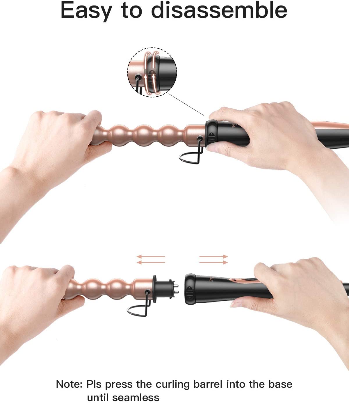 BESTOPE 5 in 1 Professional Curling Iron Wand Set - e4cents