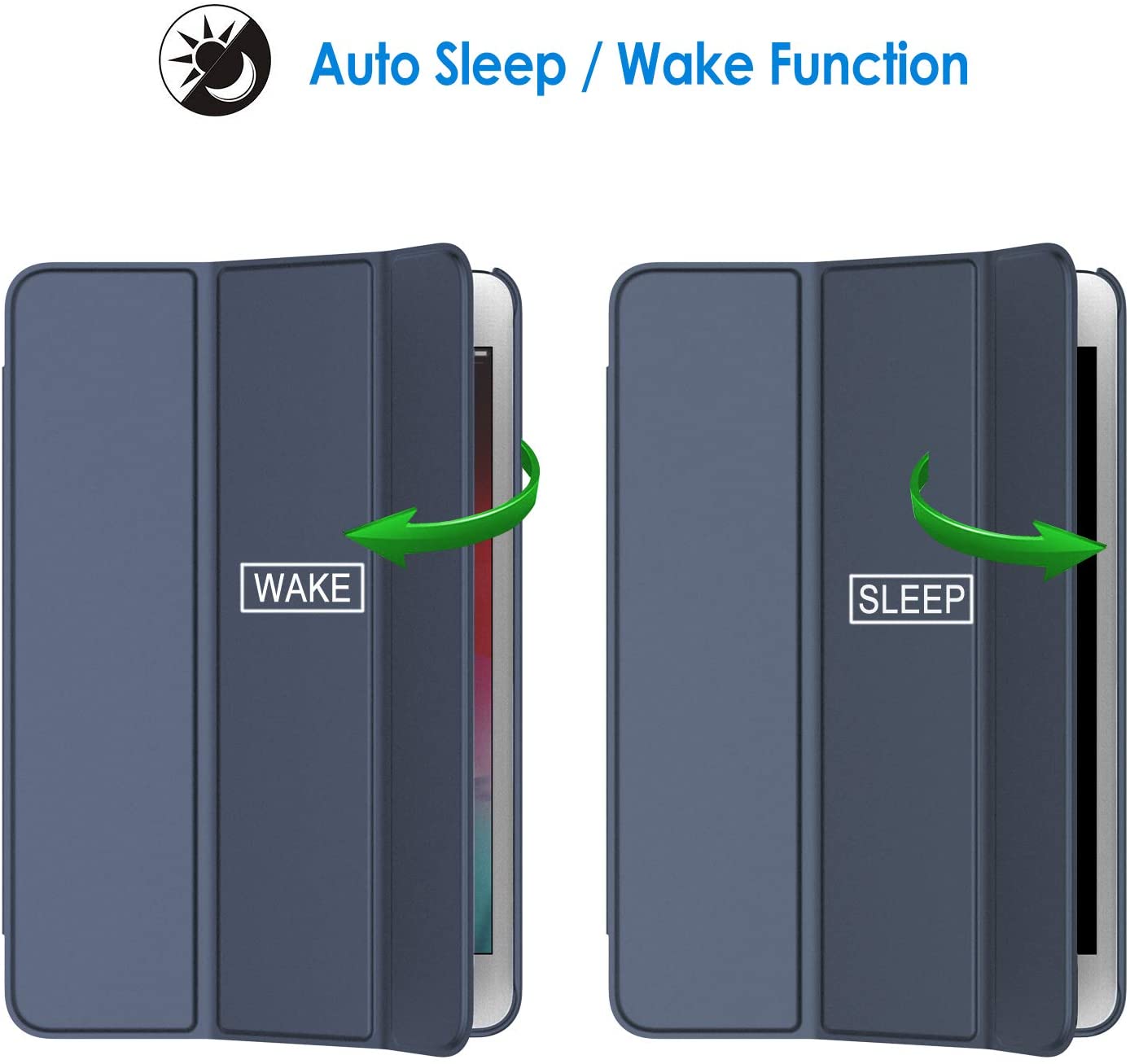 JETech Case for iPad Mini 4/5 (2019 Model 5th Generation), Smart Cover with Auto Sleep/Wake - e4cents