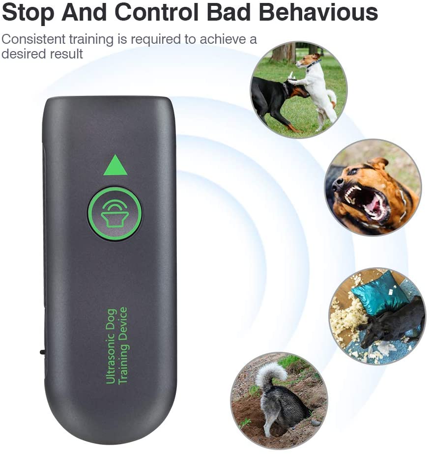 Anti Barking Device, Bark Control Devices, Handheld Barking Dog Deterrent of 16.4FT with LED Indicate Anti-bark Device for Dogs Behavior Training & Barking Control. - e4cents