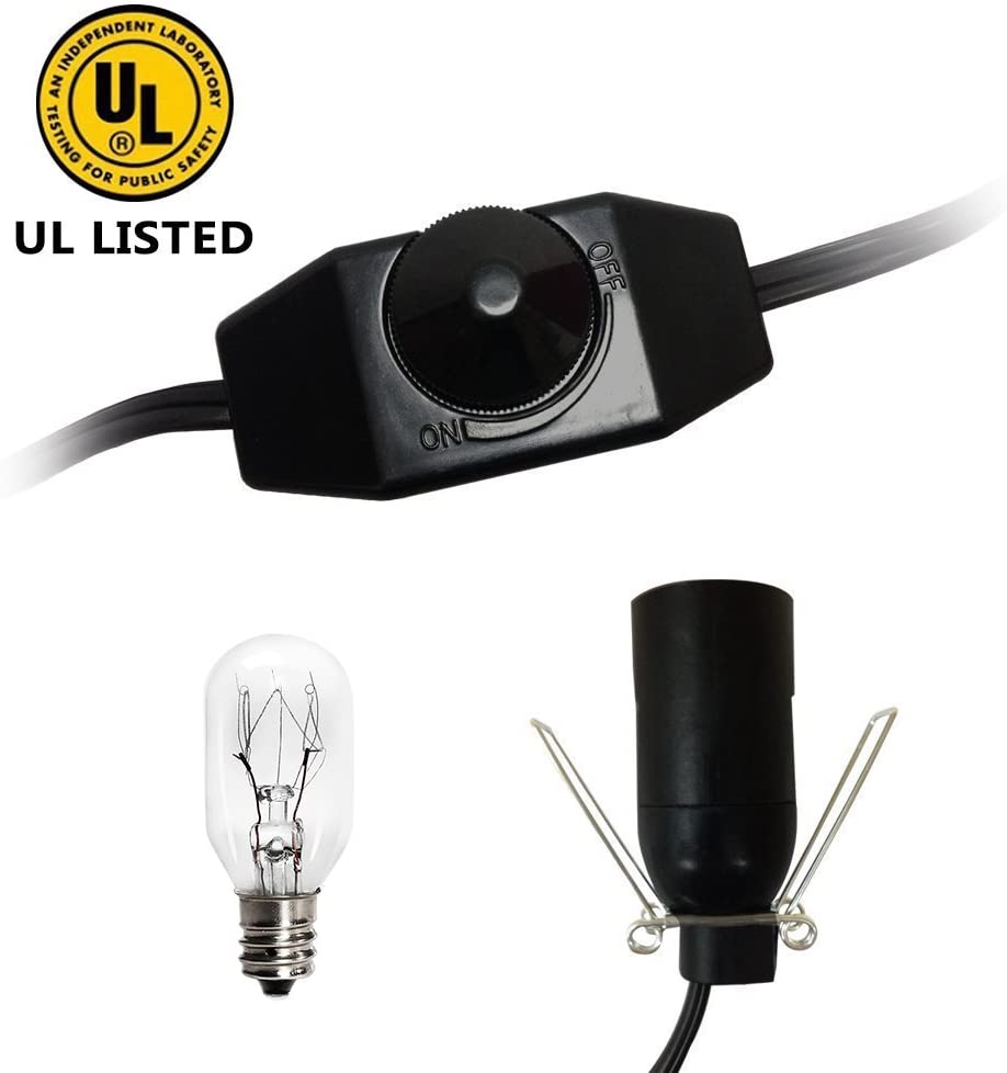 Haraqi Himalayan Salt Lamp Cord and Bulb with Dimmer Switch. - e4cents