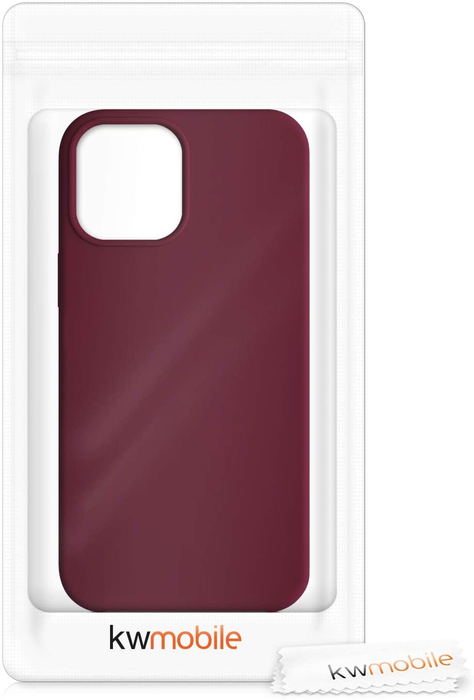 kwmobile TPU Silicone Case Compatible with Apple iPhone 12 Pro Max - Case Slim Protective Phone Cover with Soft Finish - Rhubarb Red - e4cents