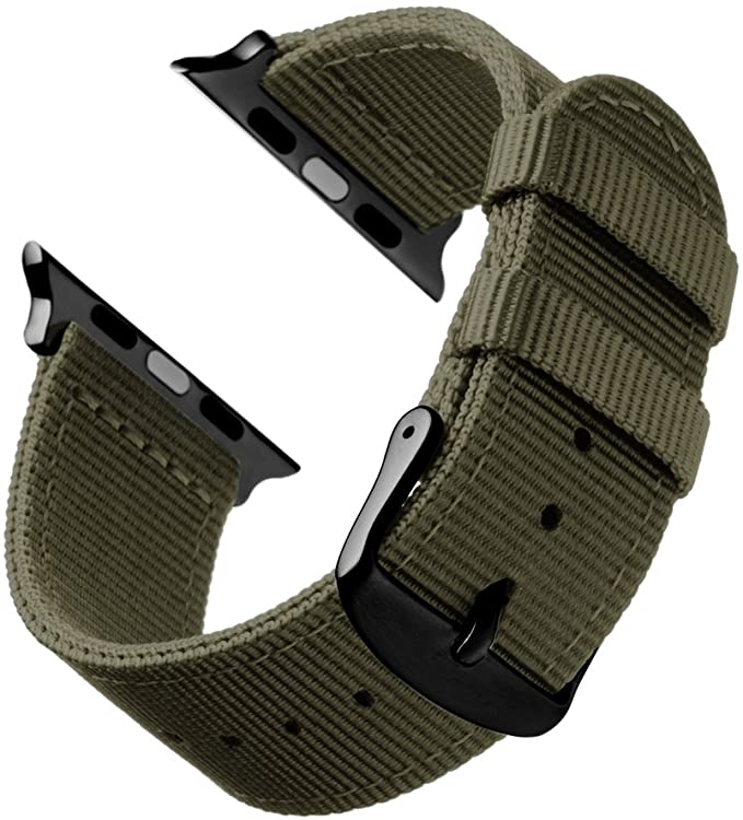 Premium Nylon Replacement Bands for Apple Watch  - KHAKI GREEN - e4cents
