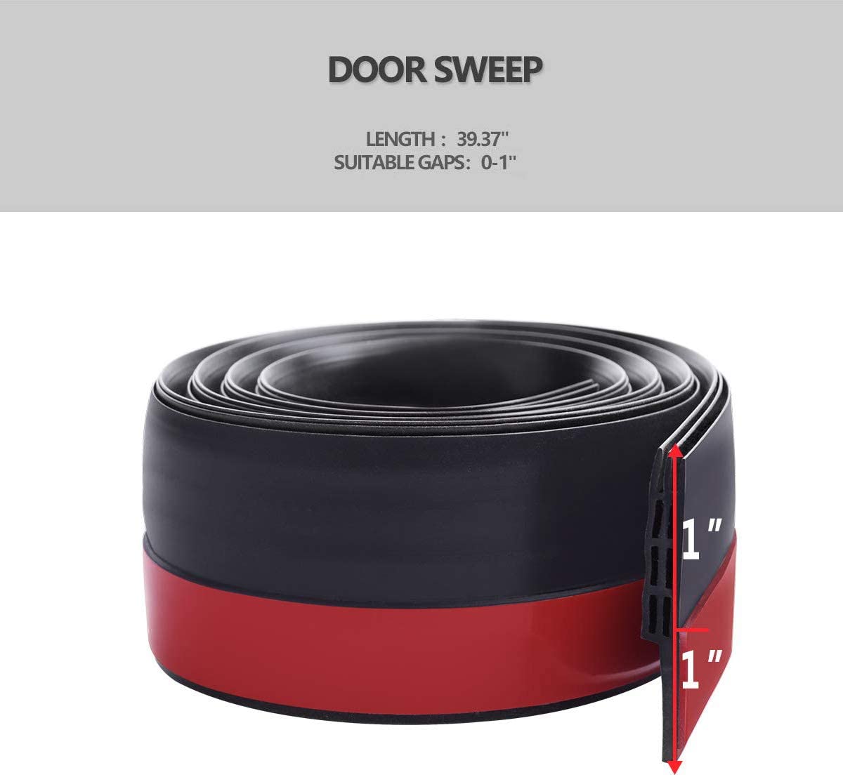 Door Draft Stopper Under Door Seal for Exterior/Interior Doors, Door Sweep Strip Under Door Draft Blocker. - e4cents