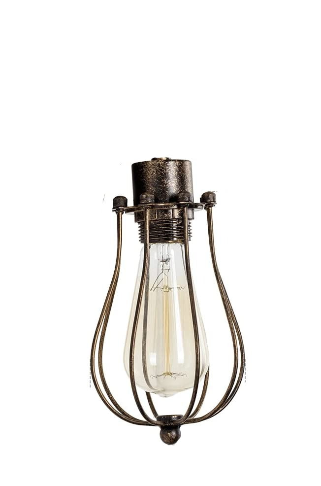 FREE - Vintage Wall Sconce Industrial Antique Oil Rubbed Mini Wire Long Cage Wall Lamp. (SDA)