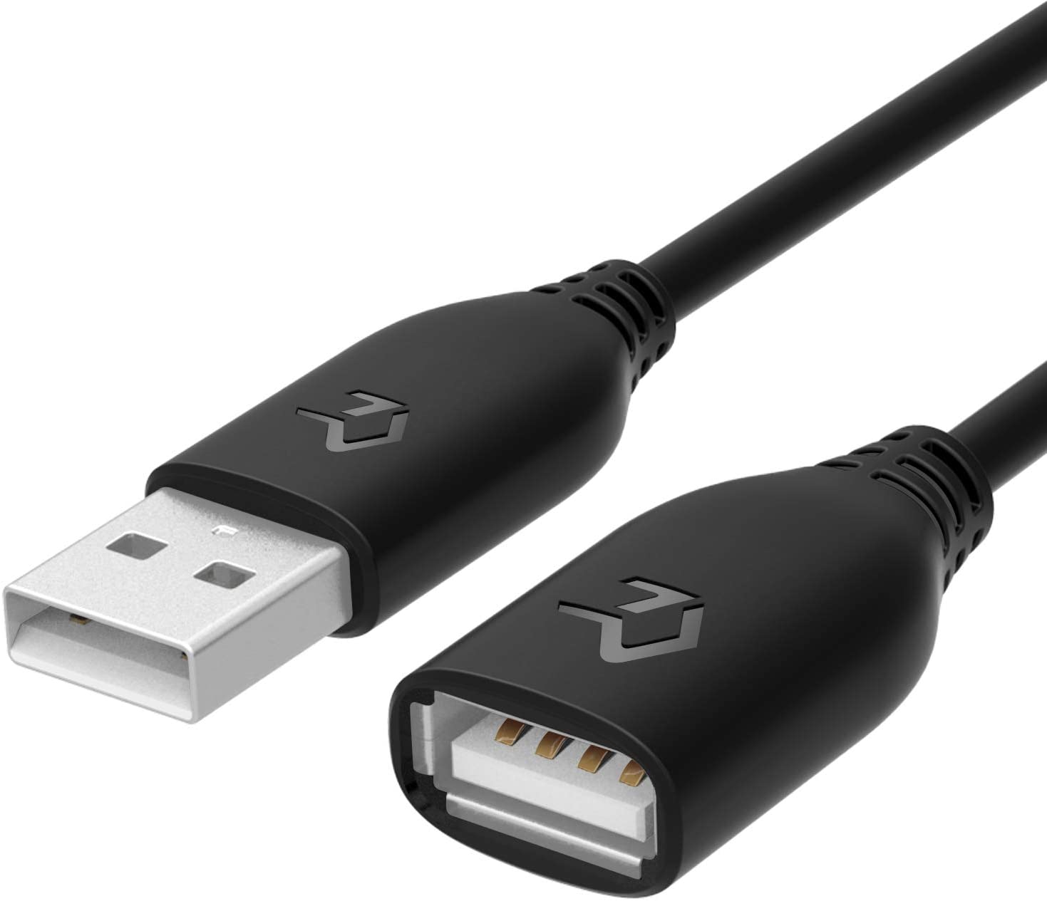 Rankie USB 2.0 Extension Cable, A-Male to A-Female, 6 Feet, Black - e4cents