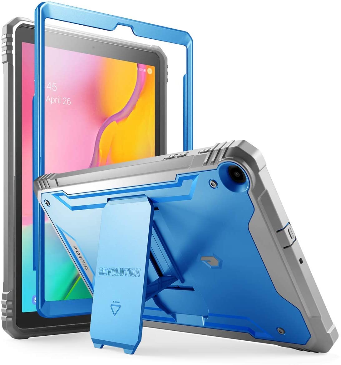 Galaxy Tab A 10.1 2019 Rugged Case with Kickstand, SM-T510/T515, Poetic Full Body Shockproof Cover. - e4cents