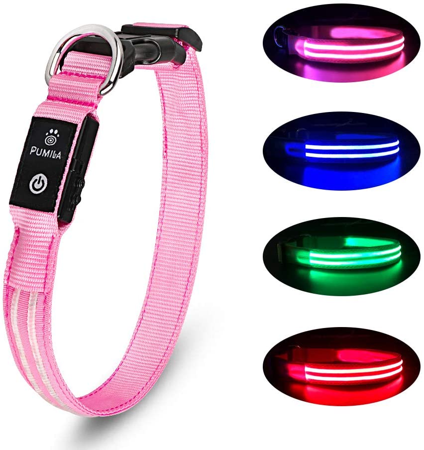 Led Flashing Dog Collar - 100% Waterproof Light Up - e4cents