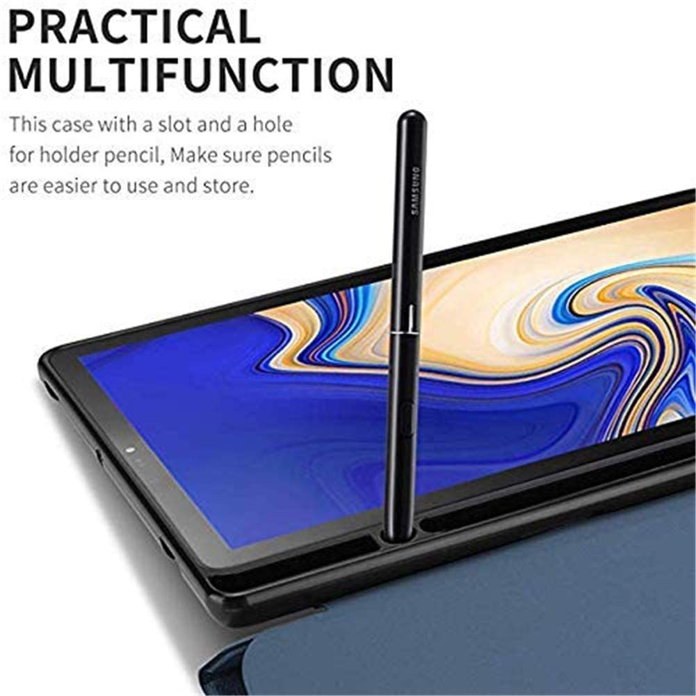 INFILAND - Case for Samsung Galaxy Tab S4 10.5 Inch 2018 with S Pen Holder- Lightweight Slim Trifold Stand Cover, with Auto Sleep/Wake SM-T830 /T835/T837 - e4cents
