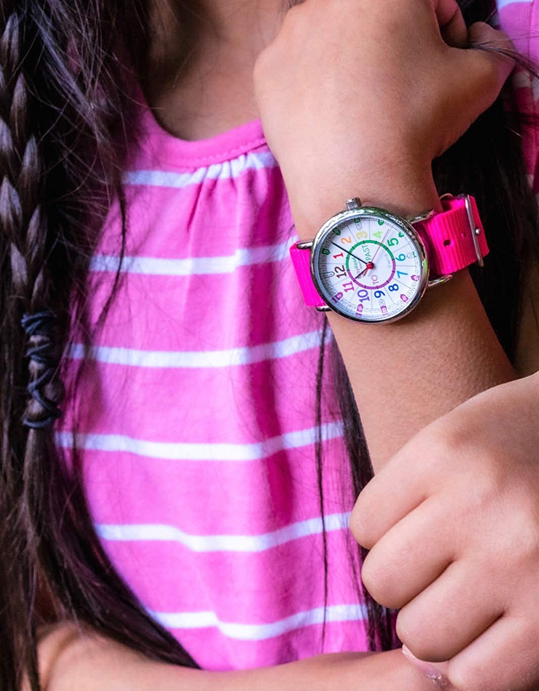 FREE - EasyRead Time Teacher Analogue Learn The Time Girls Watch Pink #ERW-COL-PT-PK - e4cents