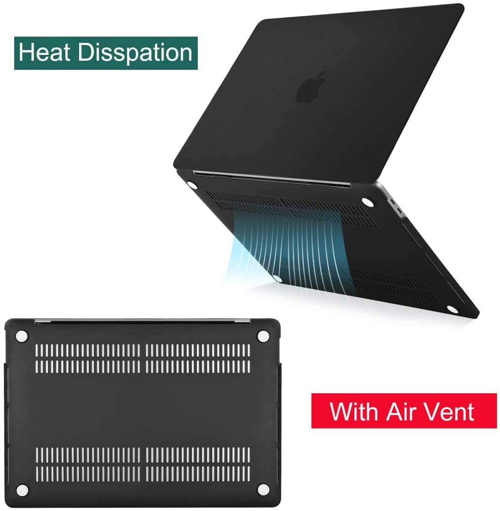 Black-  MacBook Pro 16 inch  2019 - 2020 . Hard case, keyboard and screen protector. - e4cents