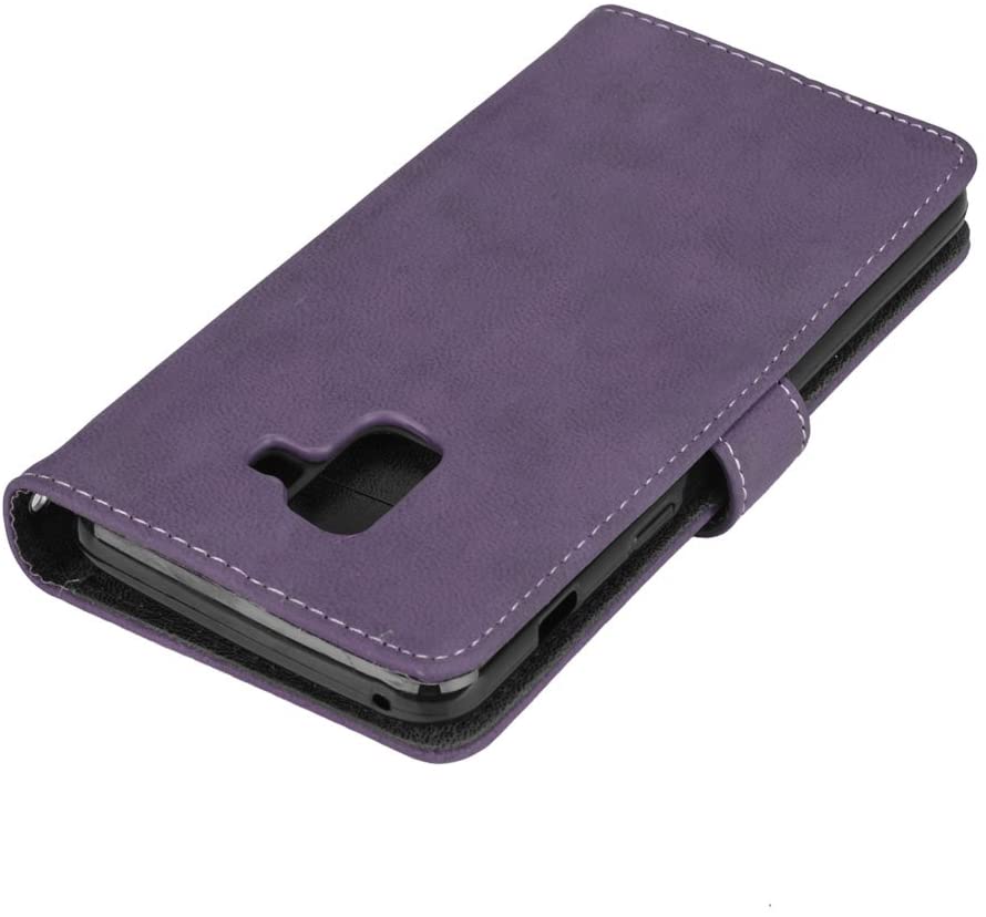 IVY Wallet Galaxy A8 (8) Case with Kickstand Feature and Matte Texture Design - PURPLE - e4cents