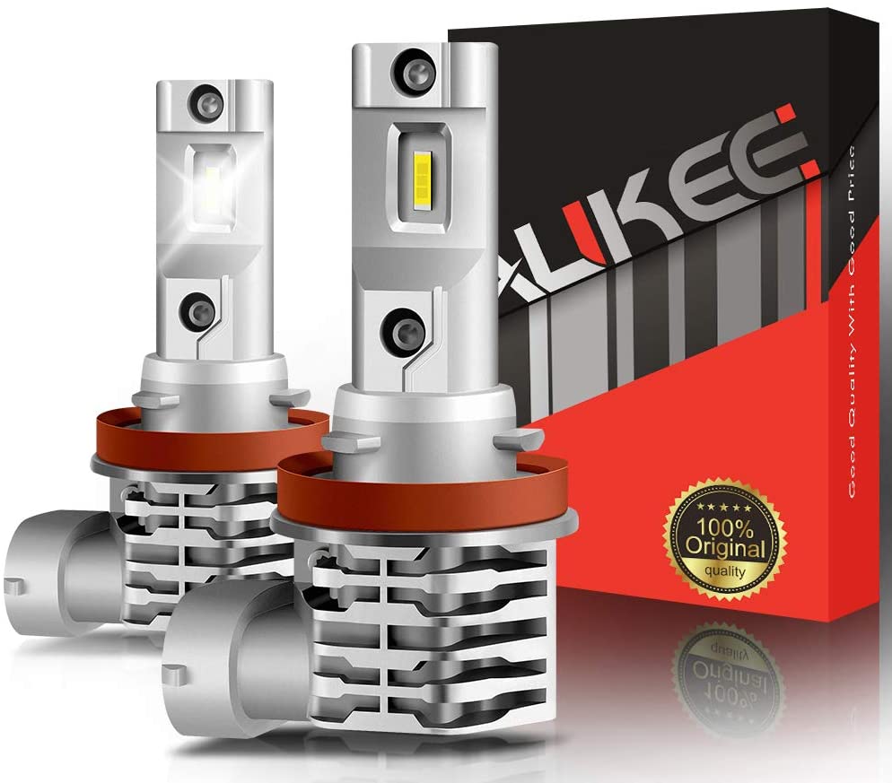 Aukee H11 LED Fog Light, H8 H16 Bulbs 5000Lm 6000K White 12V Super Bright - e4cents