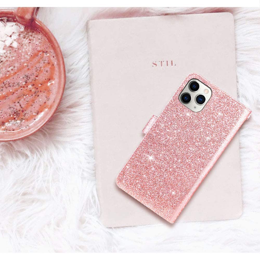 GOLD - Glitter bling wallet case for iPhone 11 Pro Case (6.1 inch), - e4cents