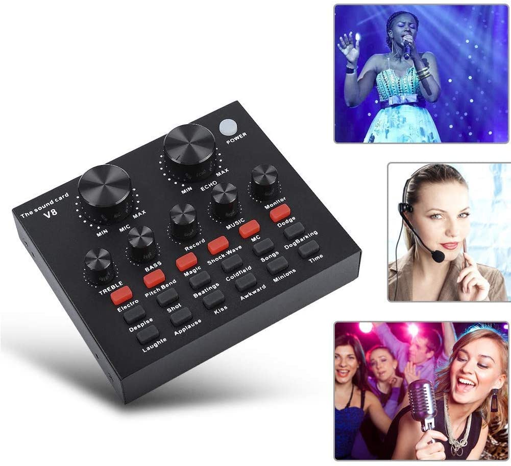 Audio Mixer USB External Sound Card Headset Microphone Live Sound Card. - e4cents